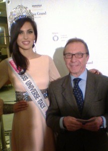 Giancarlo Caremoli con Miss Universo 